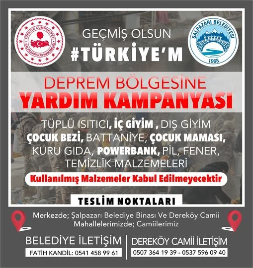 DEPREM BÖLGESİ YARDIM KAMPANYASI