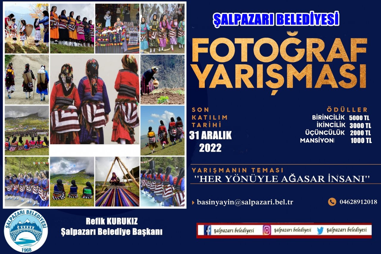 ŞALPAZARI BELEDİYESİ HER YÖNÜYLE AĞASAR İNSANI FOTOĞRAF YARIŞMASI